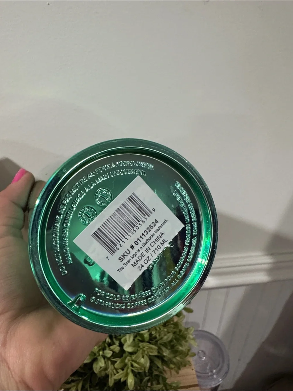 Starbucks Metallic Emerald Green Travel Tumbler 24 oz NEW